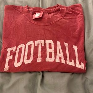 FOOTBALL t shirts size large, 100% cotton